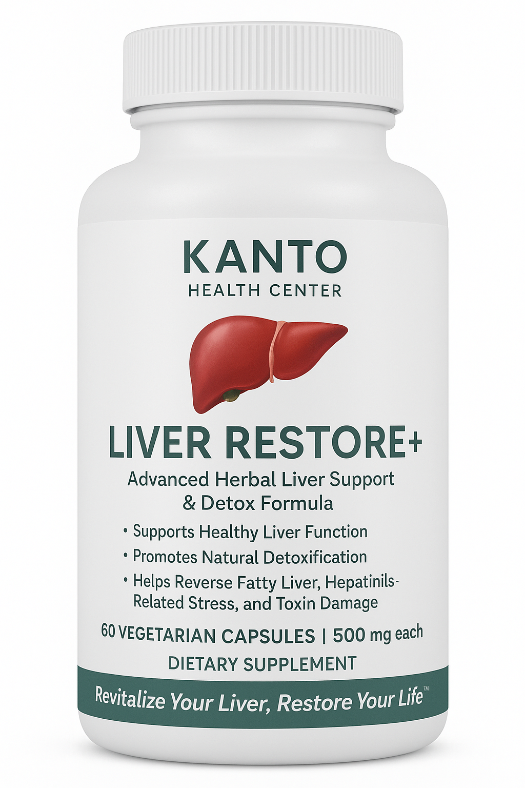 Kanto clinic signature tincture bottle flanked by fresh botanicals